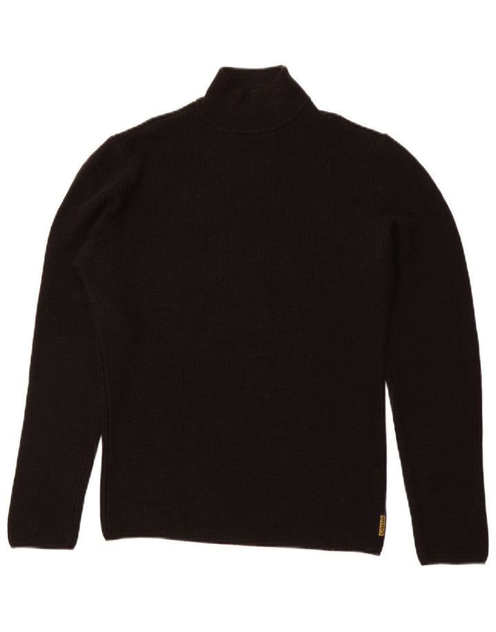 ARMANI JEANS Mens Turtle Neck Jumper Sweater Medium Black Wool
