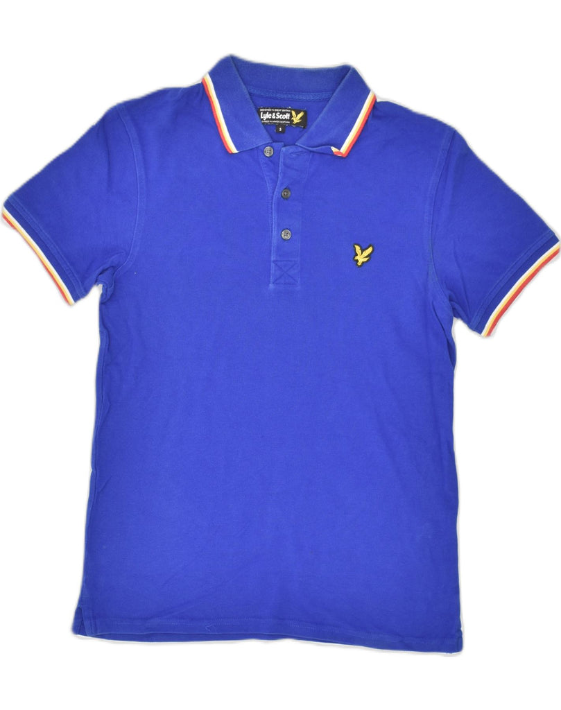 LYLE & SCOTT Mens Polo Shirt Small Blue Cotton | Vintage Lyle & Scott | Thrift | Second-Hand Lyle & Scott | Used Clothing | Messina Hembry 