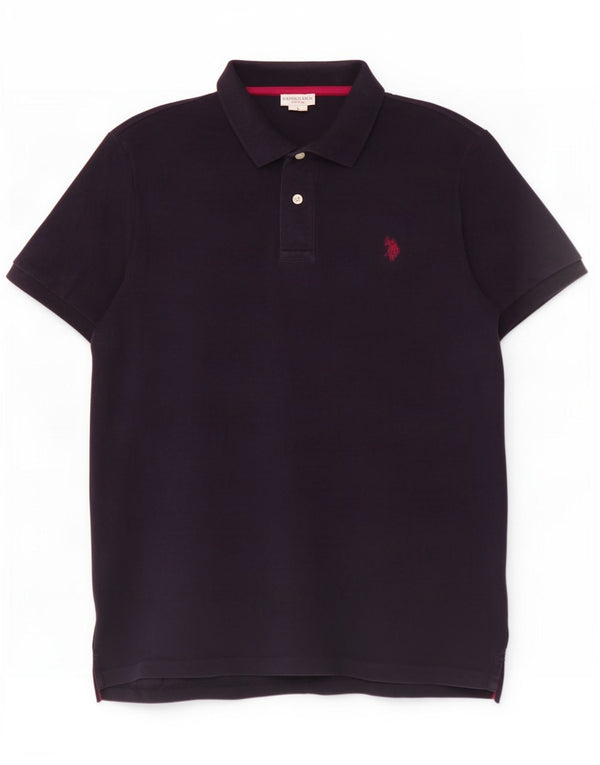 U.S. Polo Assn. Mens Polo Shirt Large Navy Blue Cotton