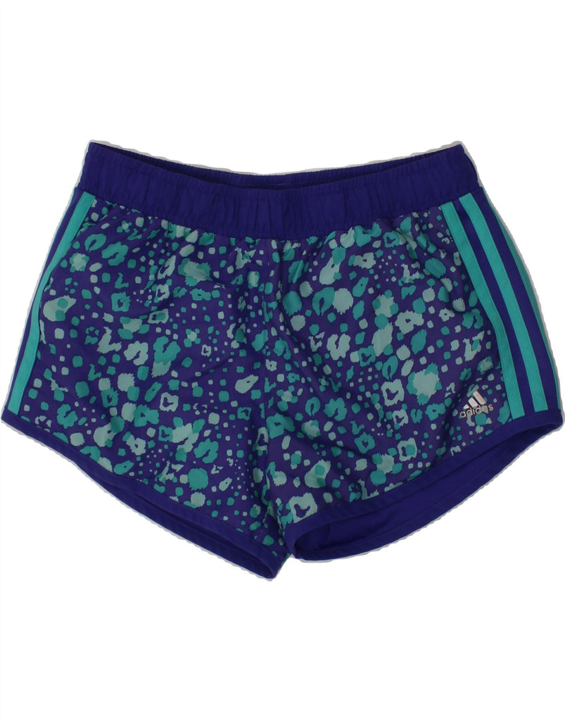 ADIDAS Girls Climalite Sport Shorts 11-12 Years Purple Spotted Polyester Vintage Adidas and Second-Hand Adidas from Messina Hembry 