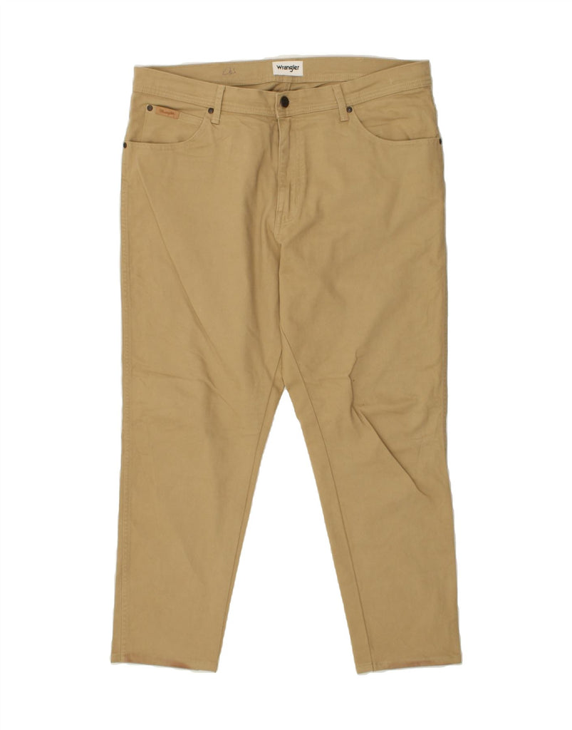 WRANGLER Mens Texas Slim Casual Trousers W38 L27 Beige Cotton | Vintage Wrangler | Thrift | Second-Hand Wrangler | Used Clothing | Messina Hembry 