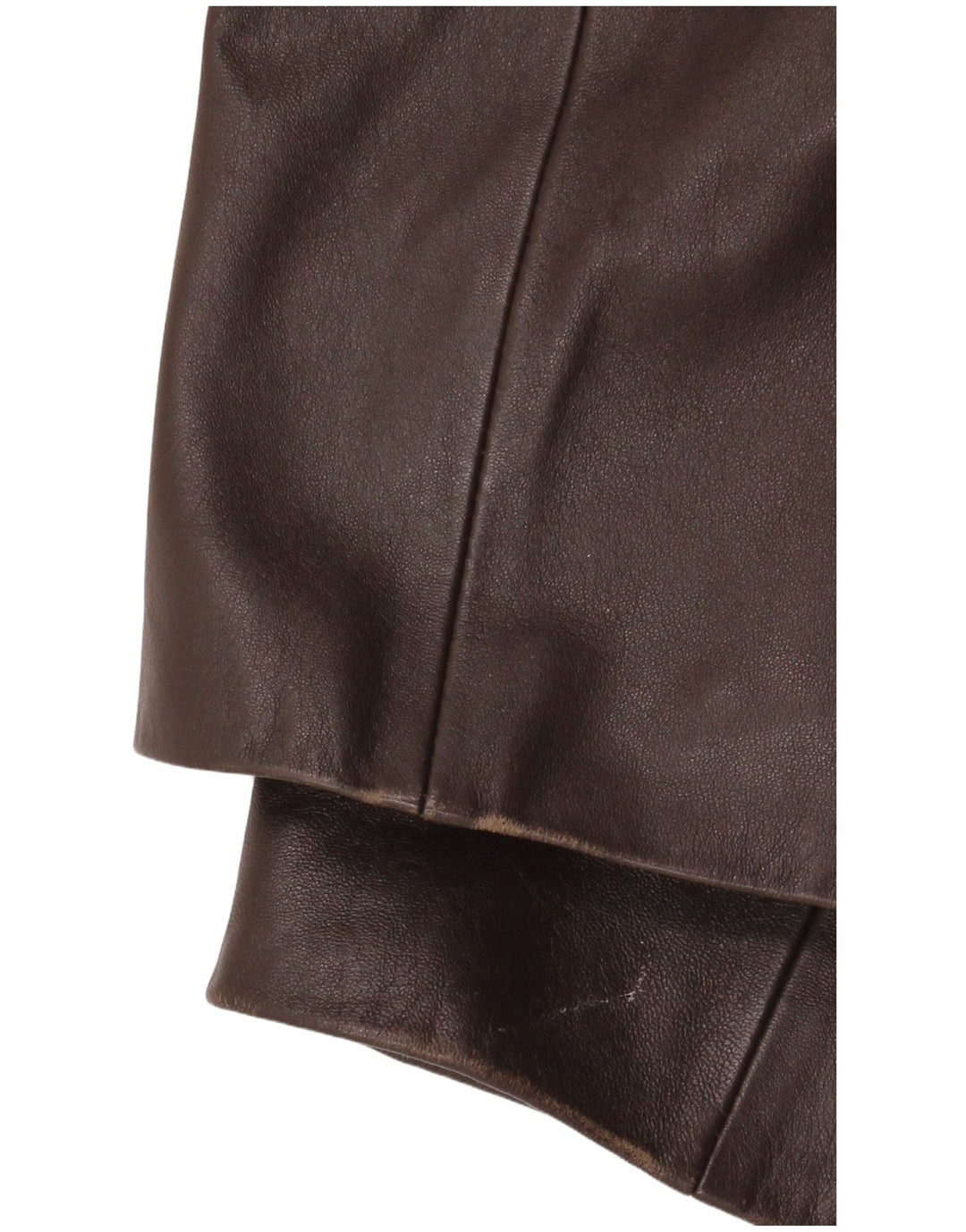 Vintage Womens 3 Button Leather Blazer Jacket UK 18 XL  Brown Leather