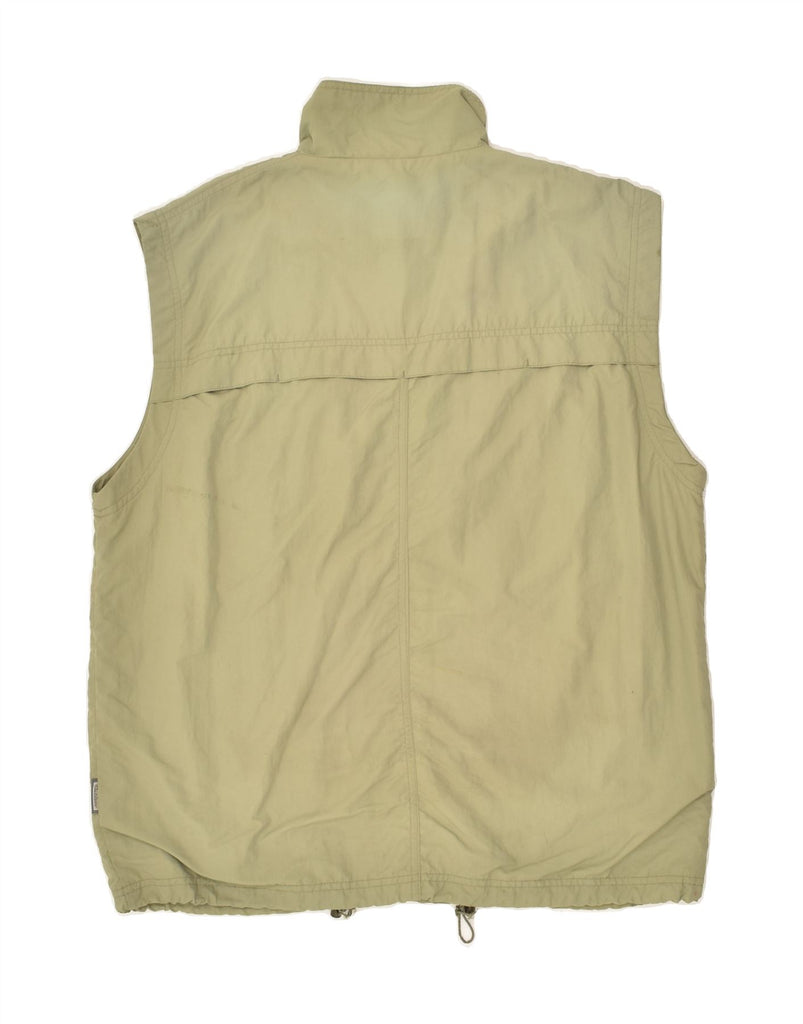 VINTAGE Mens Outdoor Utility Gilet UK 38 Medium Khaki Polyamide | Vintage Vintage | Thrift | Second-Hand Vintage | Used Clothing | Messina Hembry 