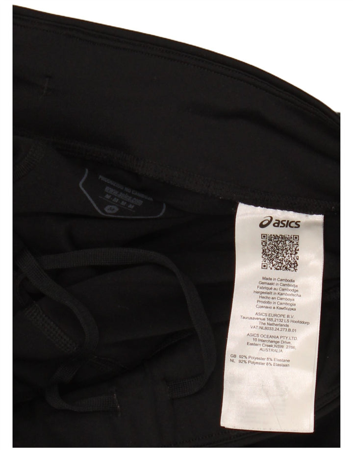Asics Womens Capri Leggings UK 12 Medium  Black Polyester