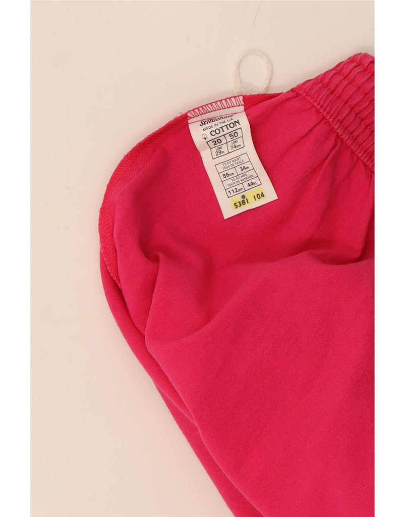 ST MICHAEL Womens A-Line Skirt UK 20 2XL W40 Pink Cotton Vintage St Michael and Second-Hand St Michael from Messina Hembry 