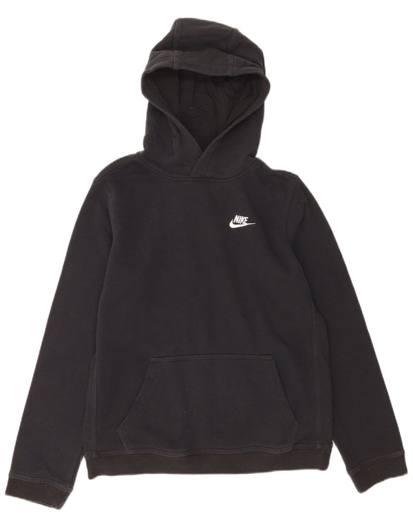 Nike Boys Hoodie Jumper 13-14 Years XL Black Cotton