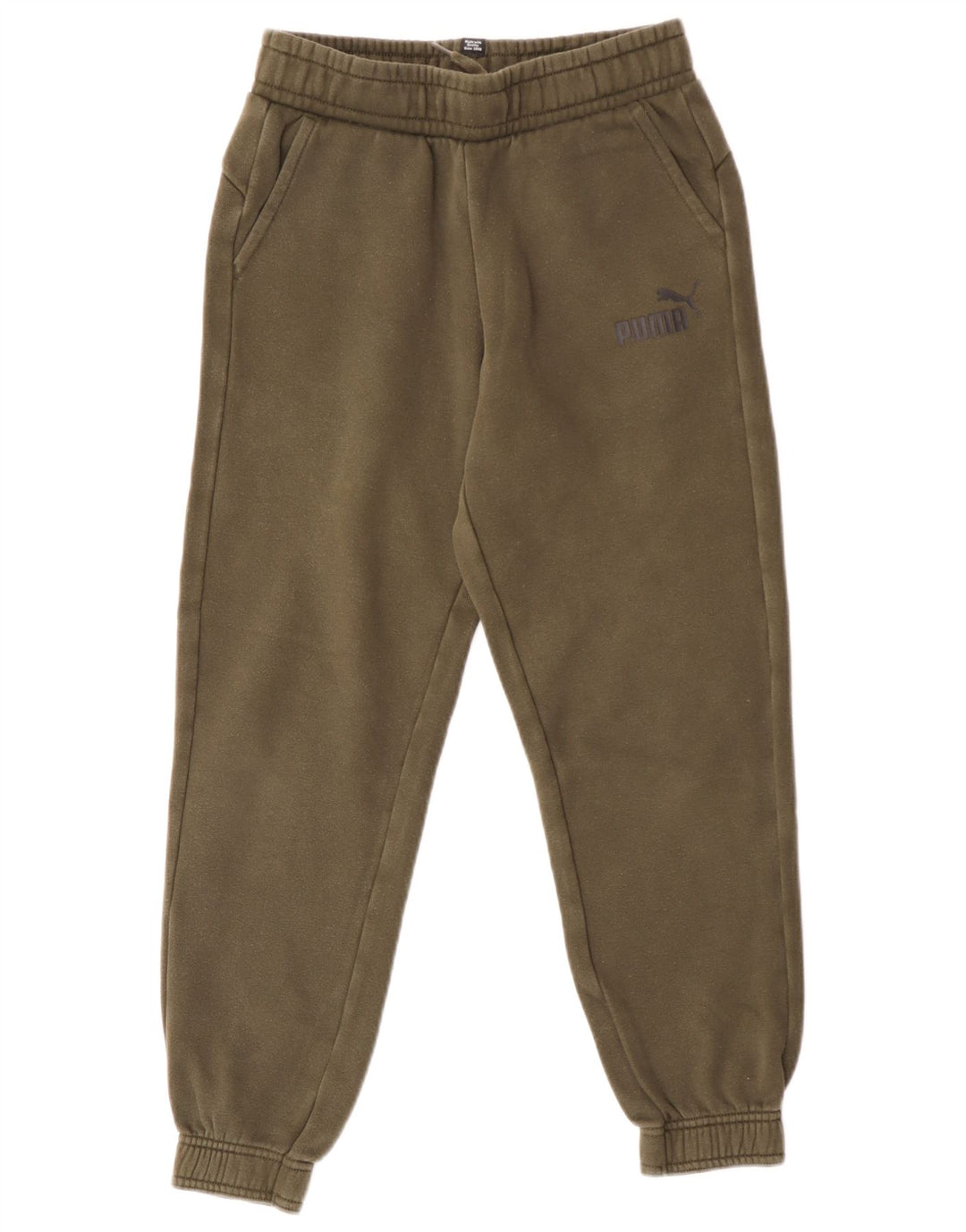 Puma Boys Tracksuit Trousers Joggers 11-12 Years  Khaki Cotton