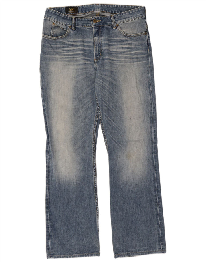 Lee Mens Straight Jeans W32 L33 Blue Cotton