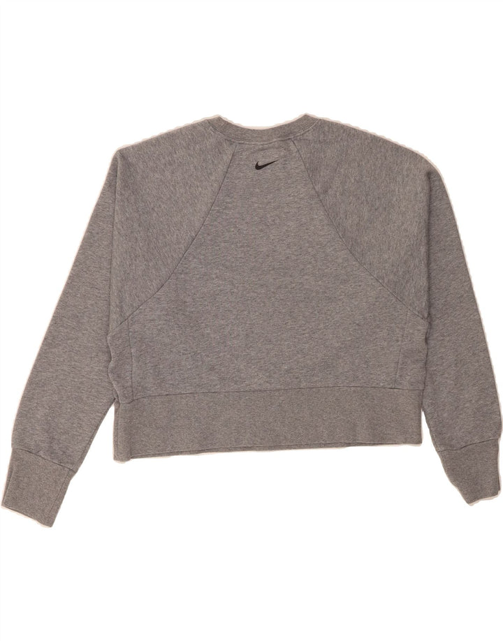 PUMA Womens Oversized Graphic Sweatshirt Jumper UK 10 Small Grey Cotton Vintage Puma and Second-Hand Puma from Messina Hembry 