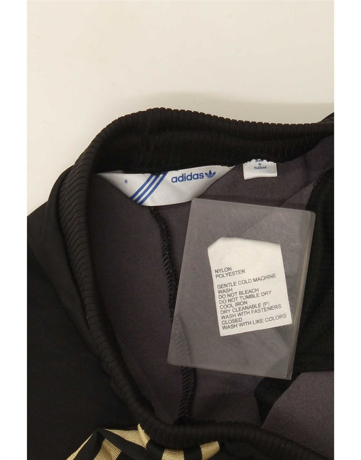 Adidas Womens Tracksuit Trousers UK 8 Small Black Nylon