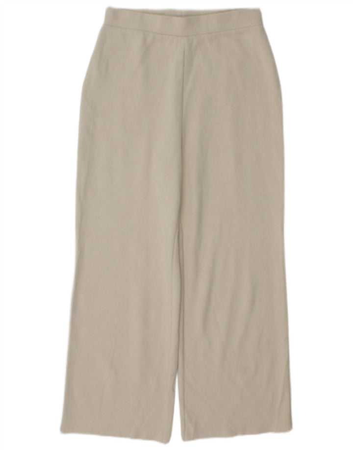 Zara Womens Knit Tracksuit Trousers UK 10 Small  Off White