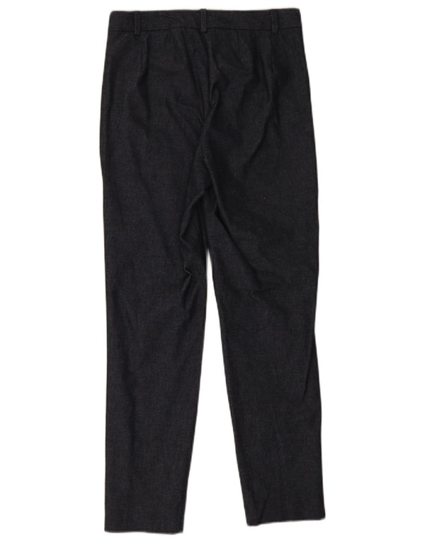 Marks & Spencer Womens Straight Suit Trousers UK 8 Small W26 L28 Navy Blue