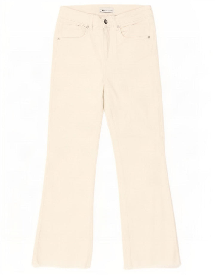 Zara Womens Bootcut Jeans EU 34 2XS W24 L25 White