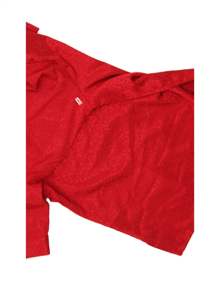 HOLMEWOOD Womens Shirt UK 14 Large Red Polyester Vintage Holmewood and Second-Hand Holmewood from Messina Hembry 