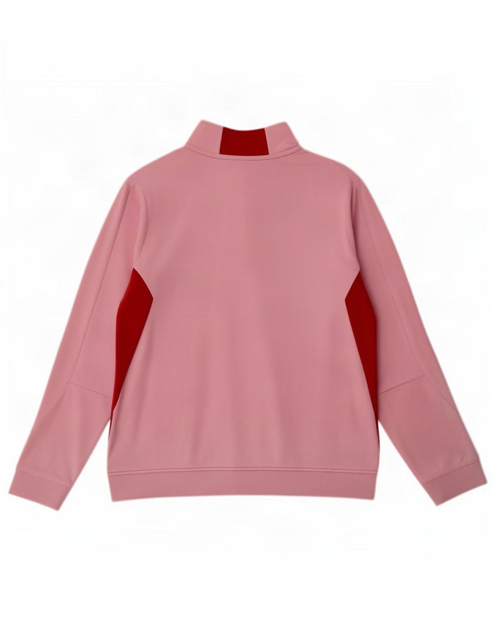 Crew Clothing Womens Pullover Tracksuit Top UK 16 Large Pink Colourblock