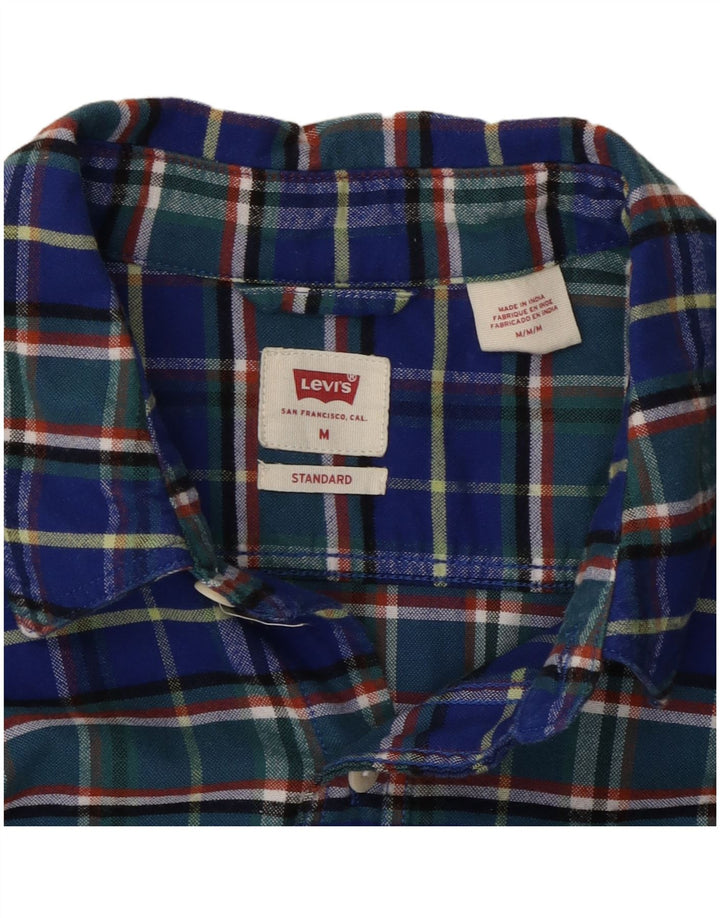 LEVI'S Mens Standard Fit Flannel Shirt Medium Multicoloured Check Cotton