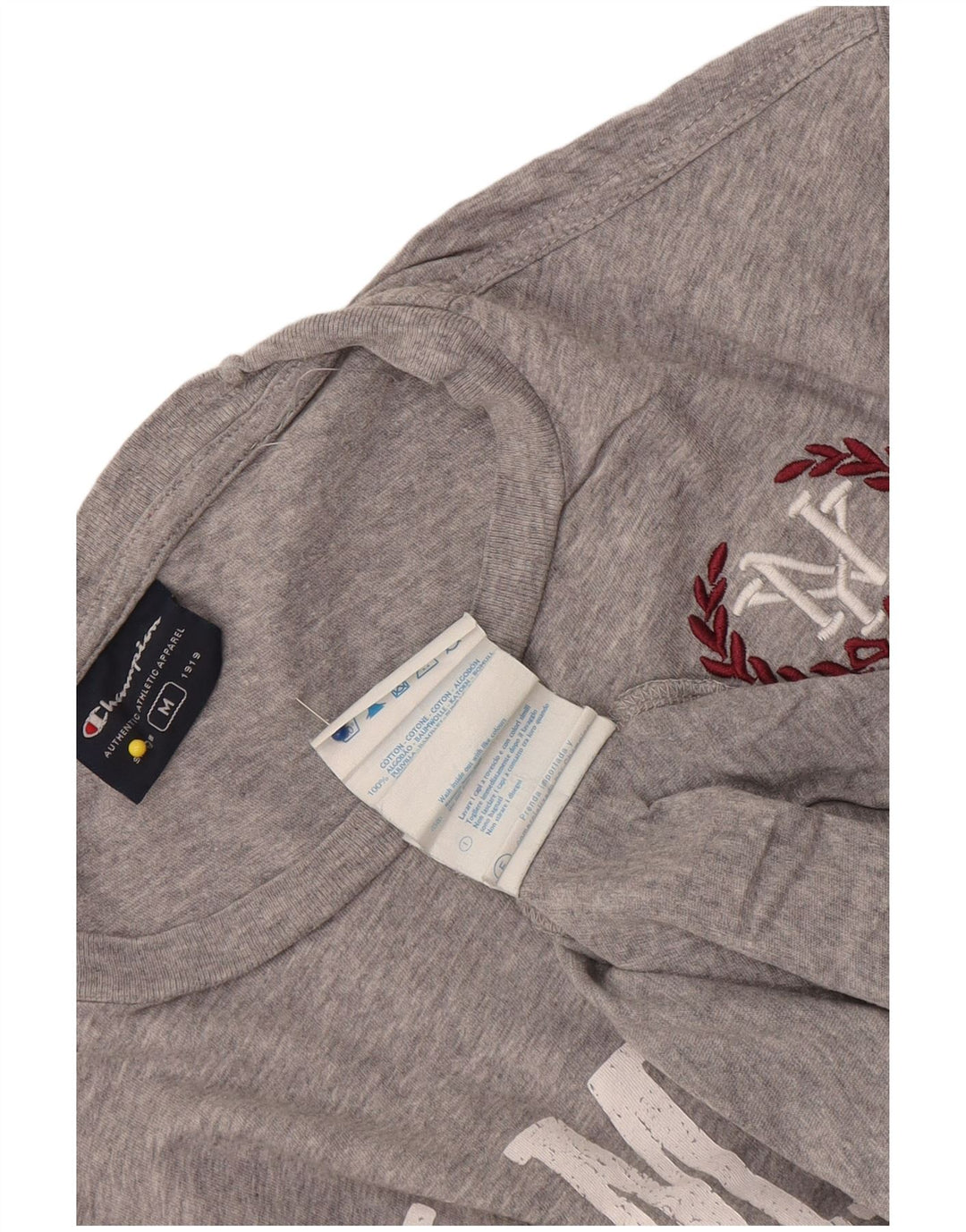 Champion Mens Rochester Graphic T-Shirt Top Medium Grey Flecked Cotton