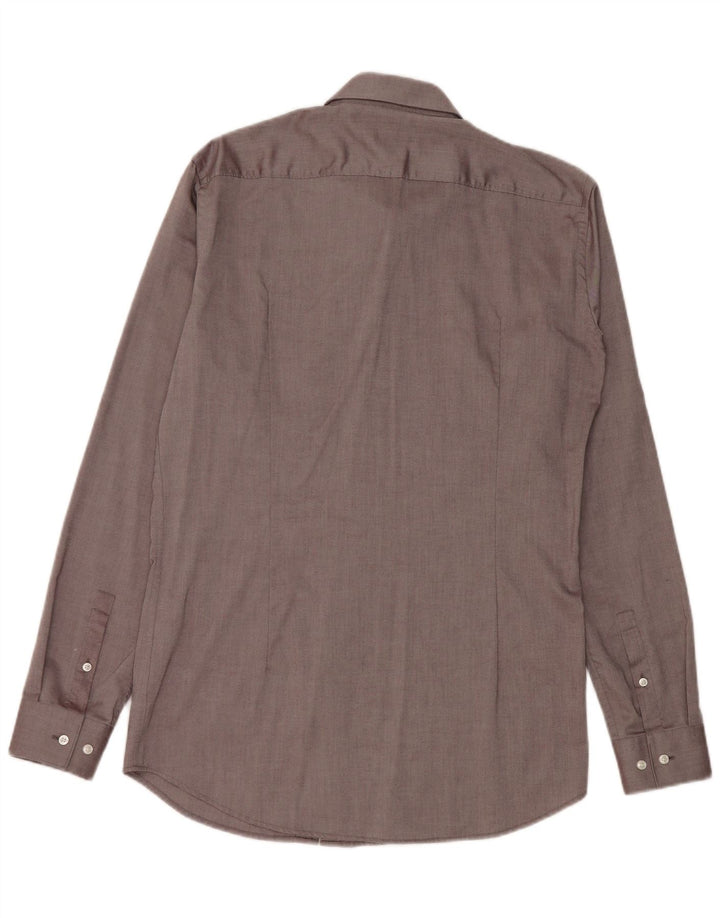 Hugo Boss Mens Extra Slim Fit Shirt Size 40 15 1/2 Medium Grey Cotton