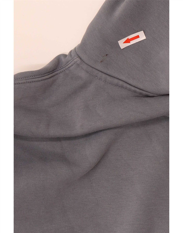 Carhartt Mens Graphic Hoodie Jumper Large Grey Cotton
