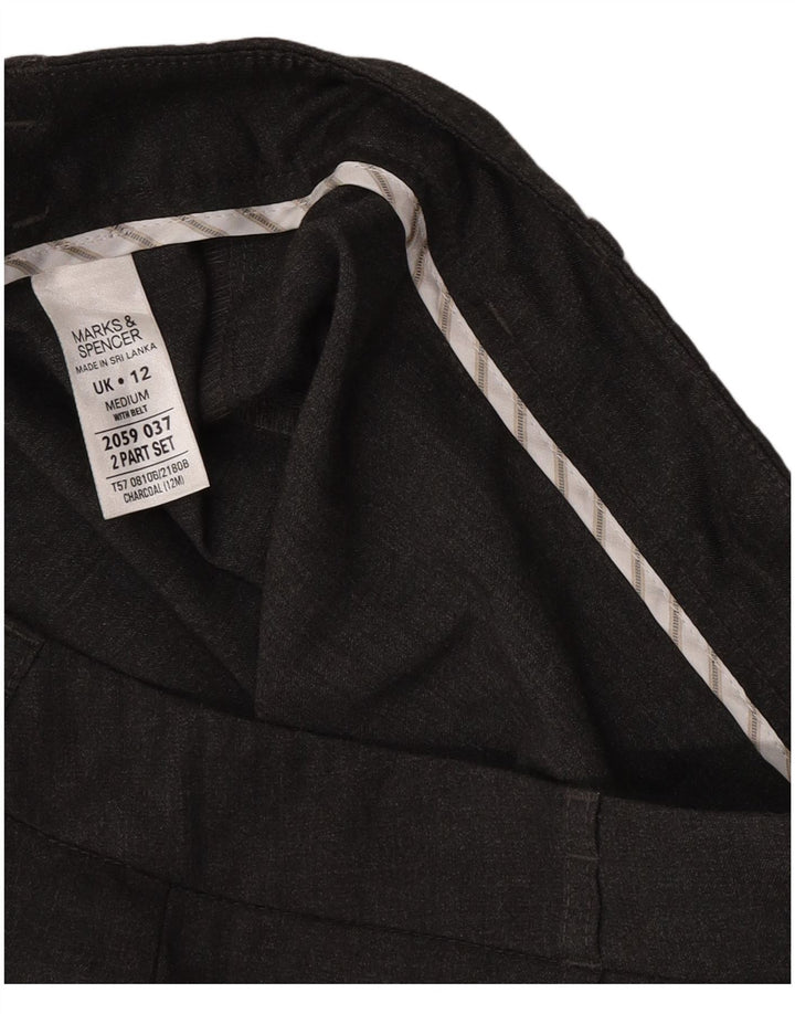 Marks & Spencer Womens Bootcut Suit Trousers UK 12 Medium W32 L29 Grey