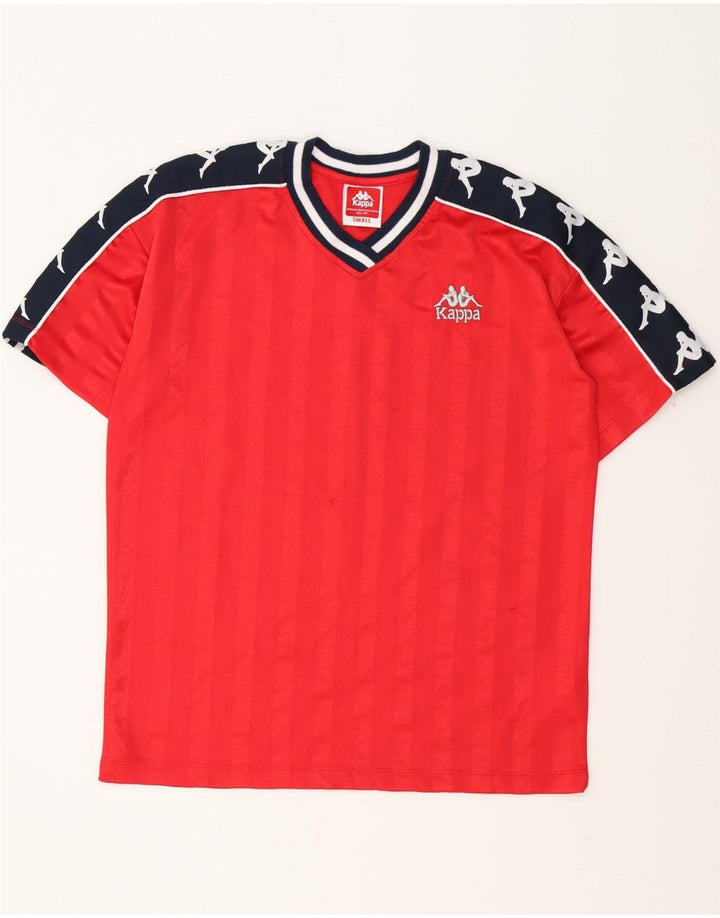 KAPPA Mens Graphic T-Shirt Top Small Red Colourblock