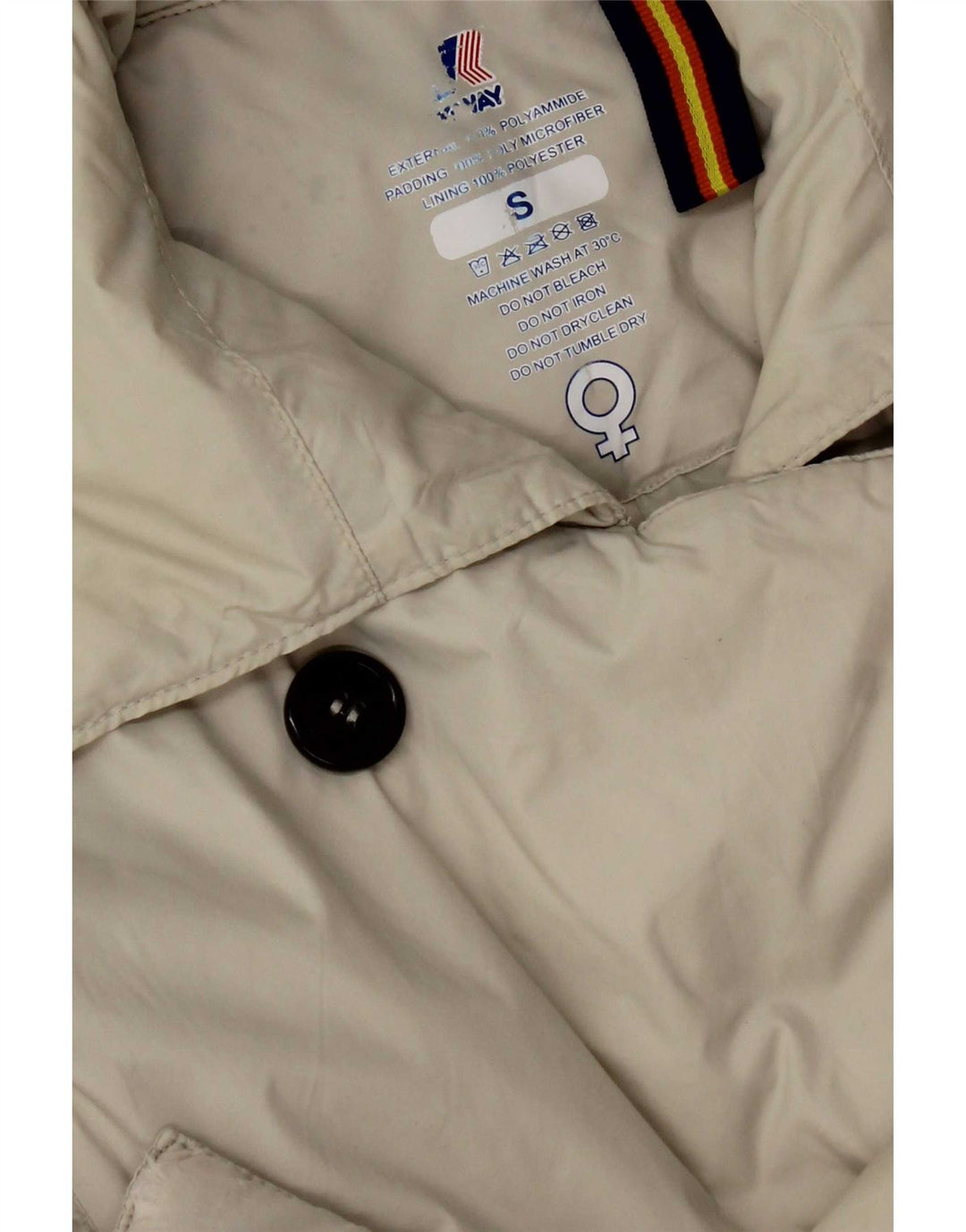 K-Way Womens Trench Coat UK 10 Small Grey Nylon