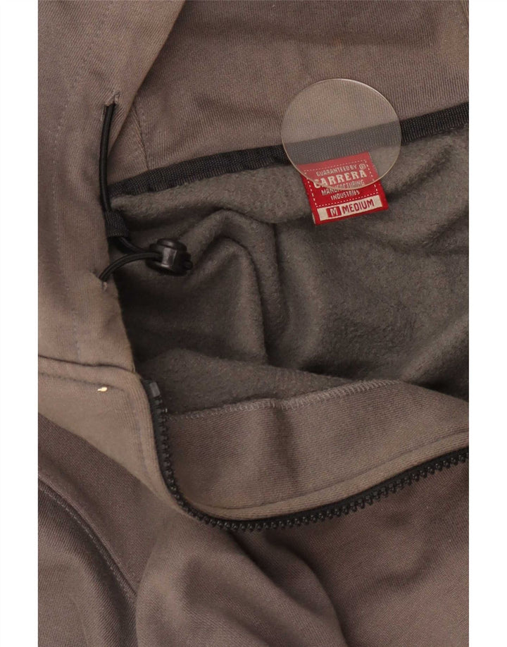 Carrera Mens Zip Hoodie Sweater Medium Grey Cotton
