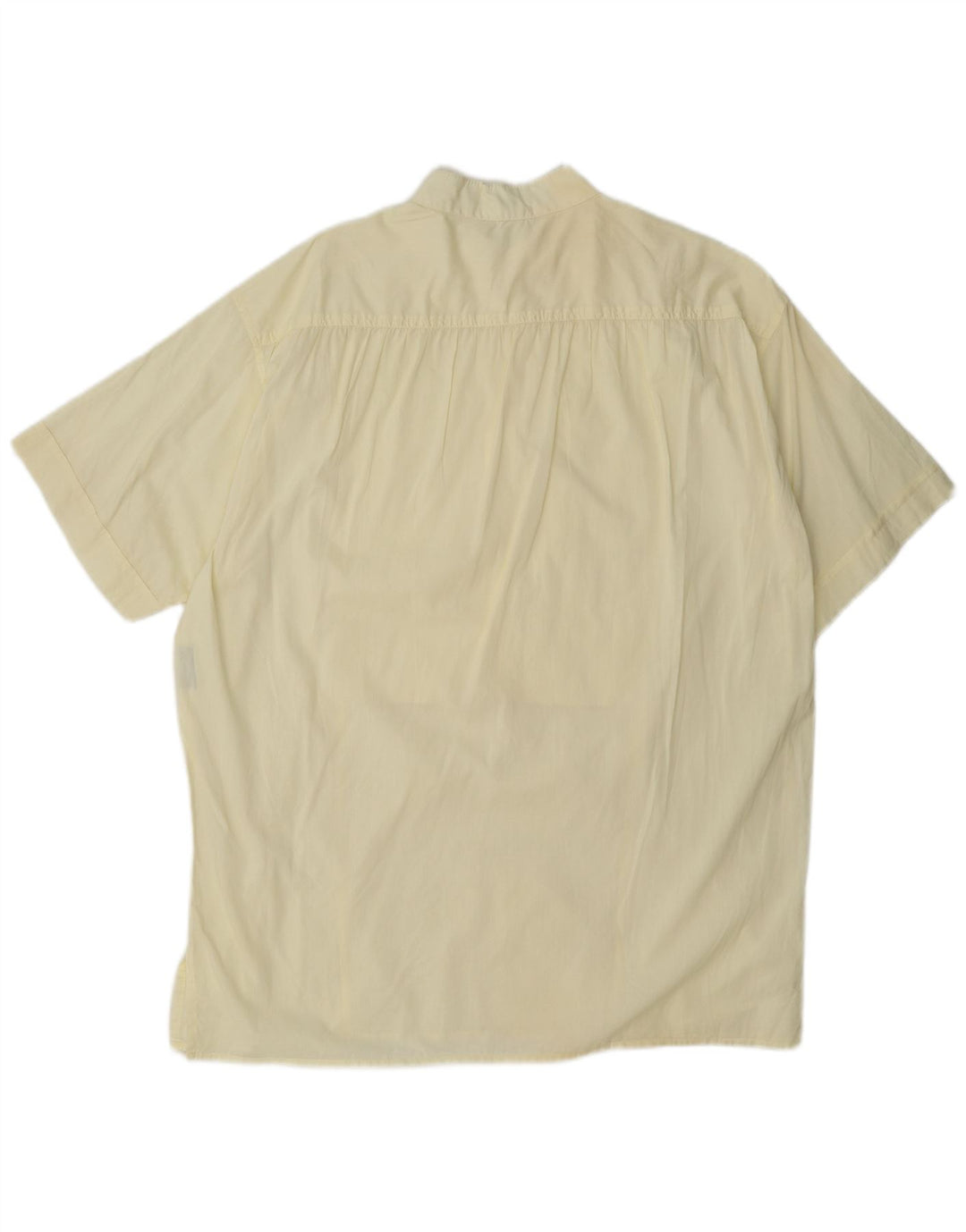Umberto Ginocchietti Mens Short Sleeve Pullover Shirt IT 52 Large Yellow