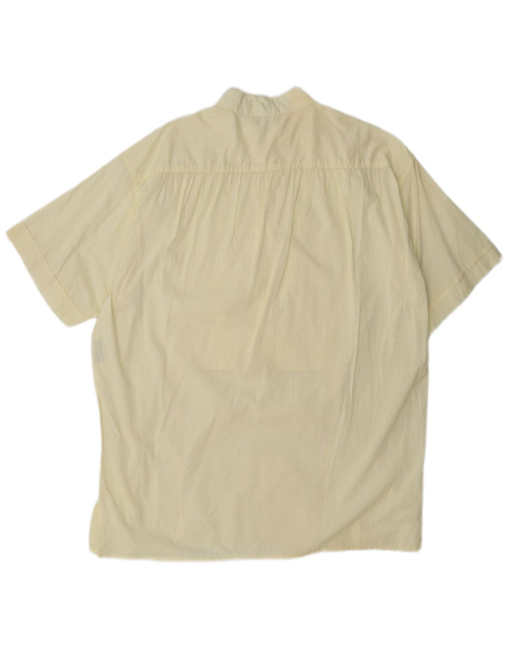 Umberto Ginocchietti Mens Short Sleeve Pullover Shirt IT 52 Large Yellow