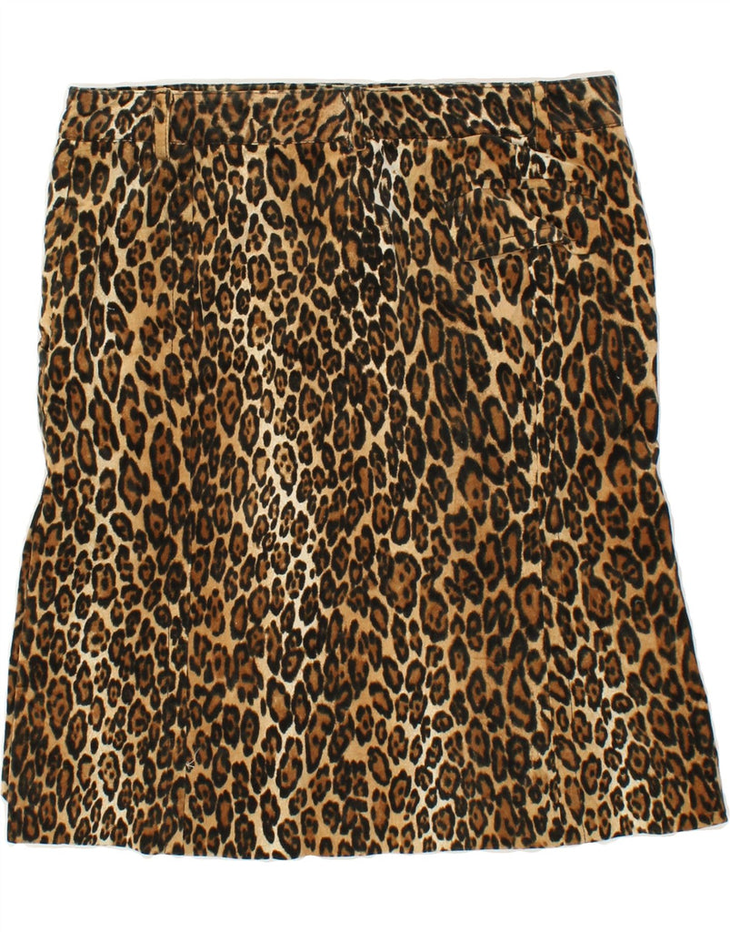 ATOS LOMBARDINI Womens Straight Skirt IT 46 Large W32 Brown Animal Print Vintage Atos Lombardini and Second-Hand Atos Lombardini from Messina Hembry 