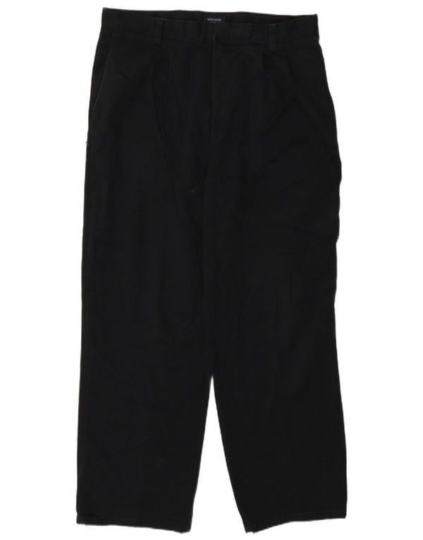 Dockers Mens Pegged Chino Trousers W34 L29 Black Cotton
