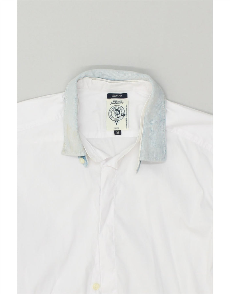 DIESEL Mens Slim Fit Shirt Medium White Cotton | Vintage Diesel | Thrift | Second-Hand Diesel | Used Clothing | Messina Hembry 