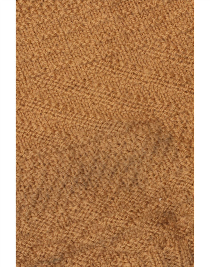 VINTAGE Womens Roll Neck Jumper Sweater UK 10 Small Brown