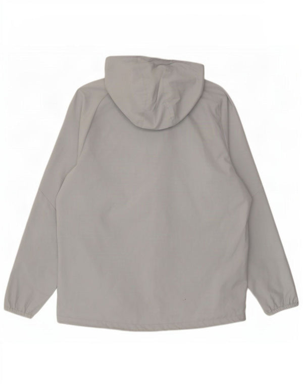 Umbro Mens Graphic Hooded Rain Jacket UK 40 Large Grey Polyester