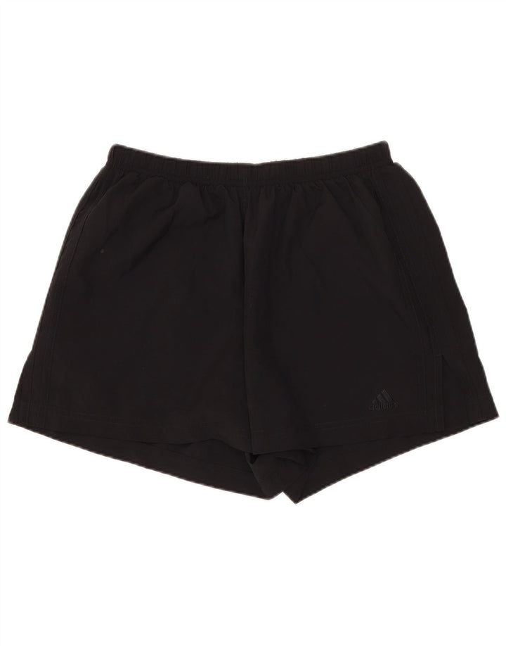 Adidas Womens Sport Shorts UK 12 Medium Black Polyester