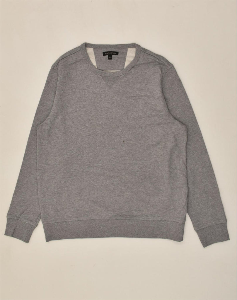 BANANA REPUBLIC Mens Sweatshirt Jumper Large Grey Cotton | Vintage Banana Republic | Thrift | Second-Hand Banana Republic | Used Clothing | Messina Hembry 