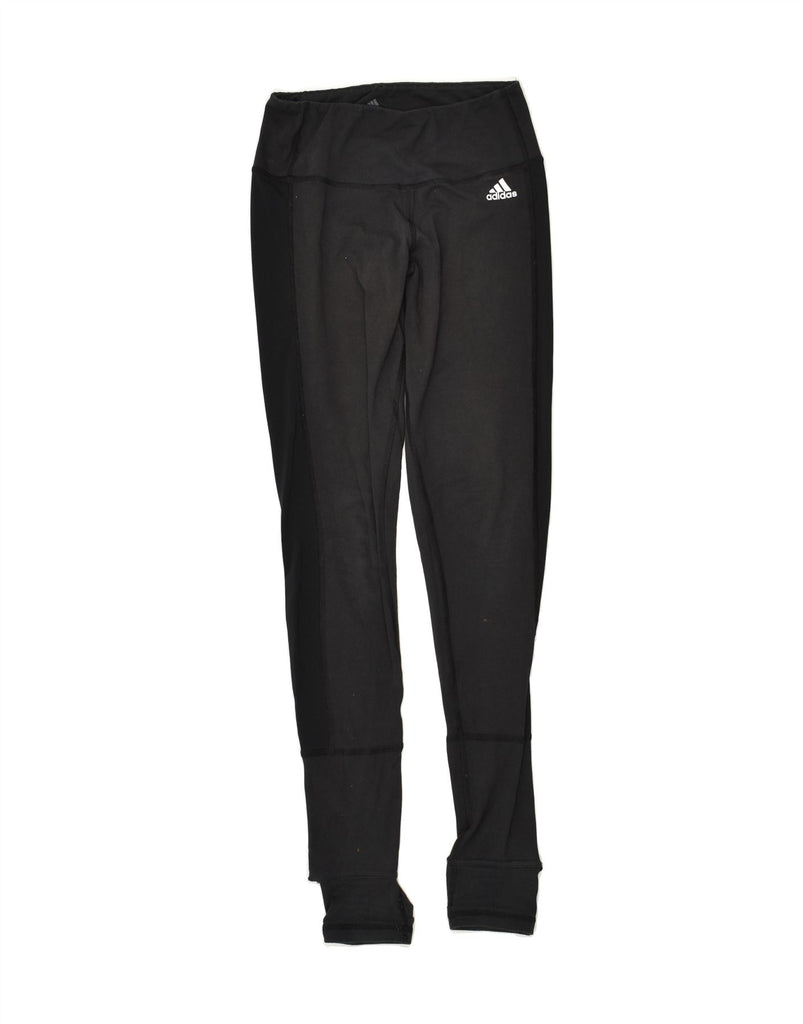 ADIDAS Womens Leggings UK 4 XS Black | Vintage Adidas | Thrift | Second-Hand Adidas | Used Clothing | Messina Hembry 