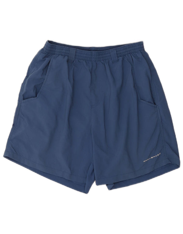 Columbia Mens Omni-Shade Sport Shorts Small Navy Blue Nylon