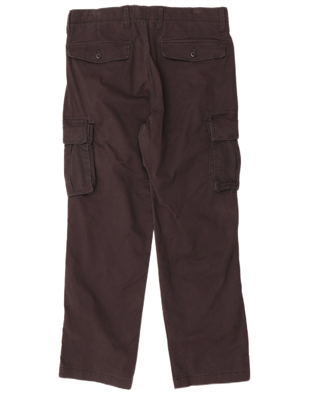 Gap Mens Straight Cargo Trousers W32 L30 Black Cotton