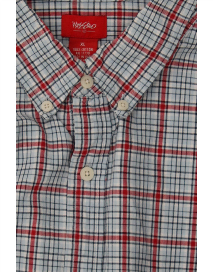 MOSSIMO Mens Shirt XL Blue Check Cotton Vintage Mossimo and Second-Hand Mossimo from Messina Hembry 