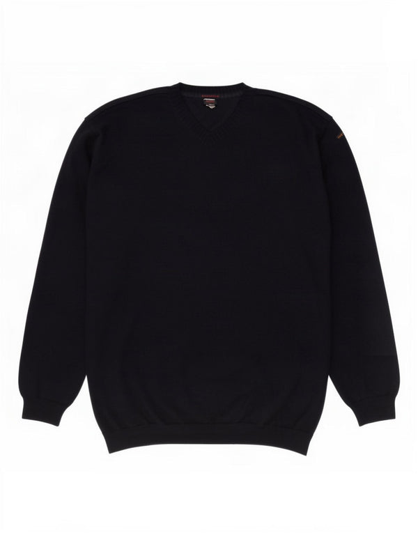 Paul & Shark Mens BRETAGNE V-Neck Jumper Sweater 4XL Navy Blue New Wool