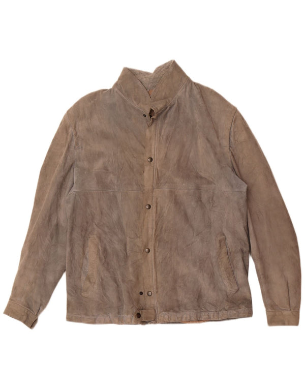 Vintage Mens Suede Jacket UK 38 Medium Grey