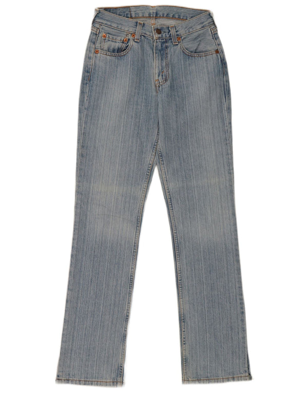 Levi's Womens 595 Straight Jeans W27 L32 Blue Cotton