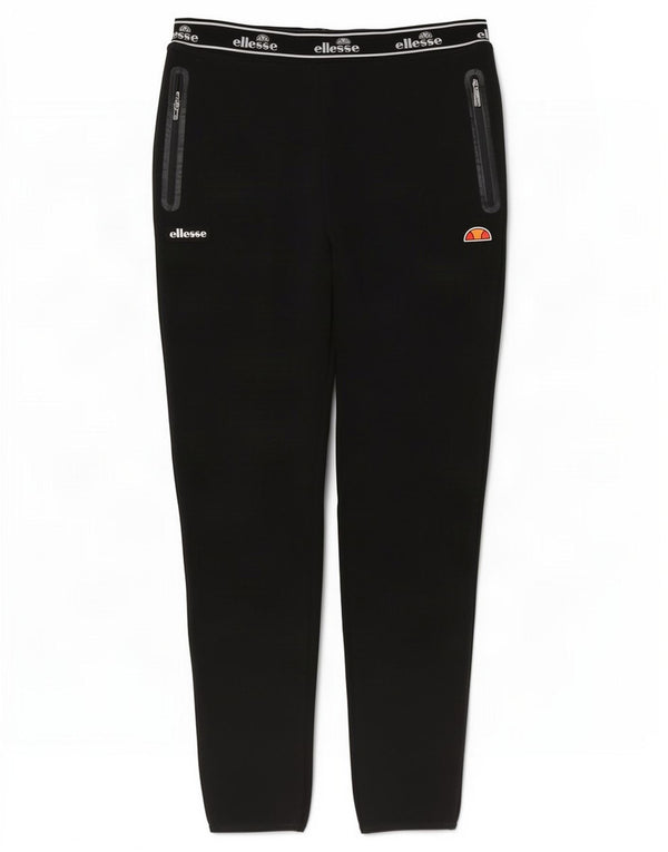 Ellesse Mens Graphic Tracksuit Trousers Large Black Cotton