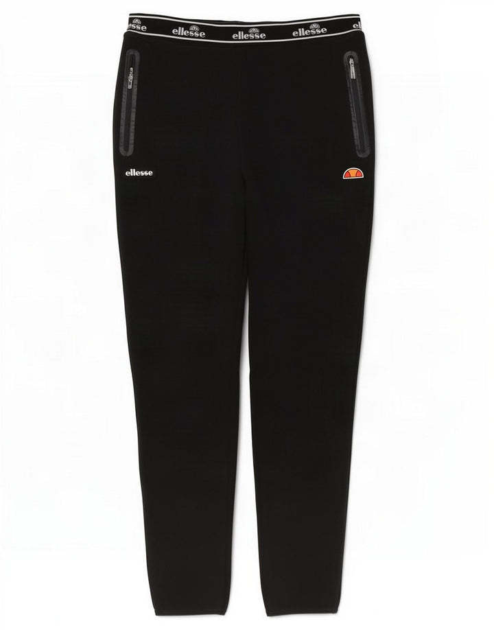 Ellesse Mens Graphic Tracksuit Trousers Large Black Cotton