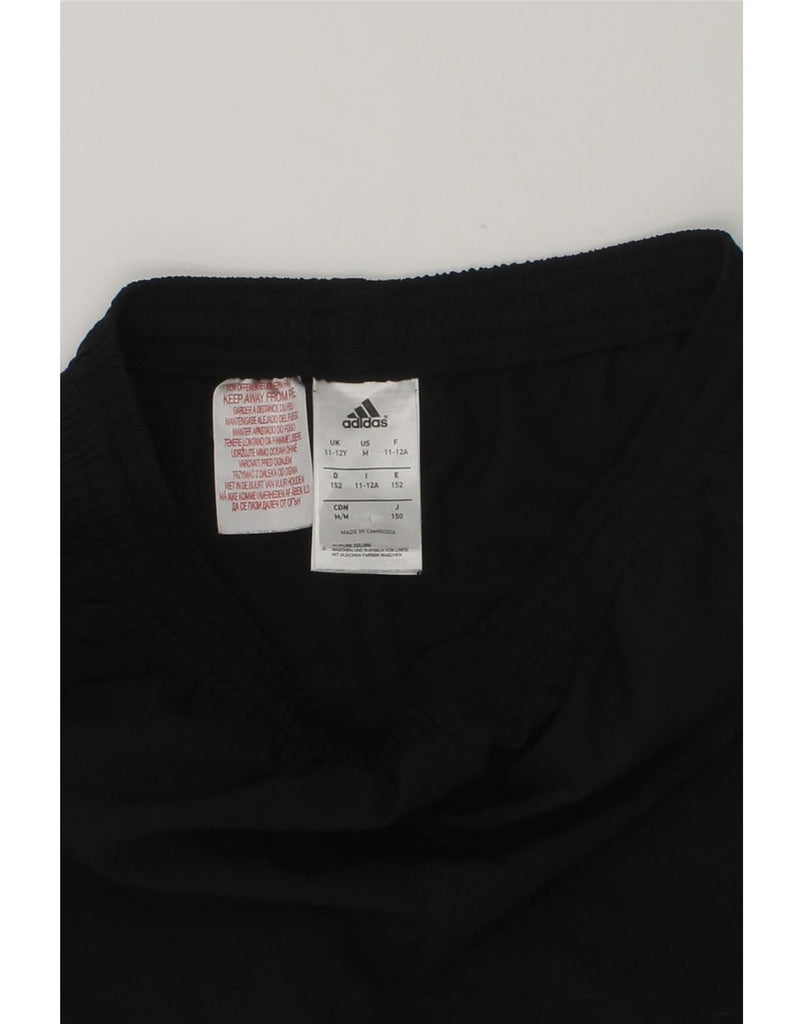 ADIDAS Boys Sport Shorts 11-12 Years Black Polyester | Vintage Adidas | Thrift | Second-Hand Adidas | Used Clothing | Messina Hembry 