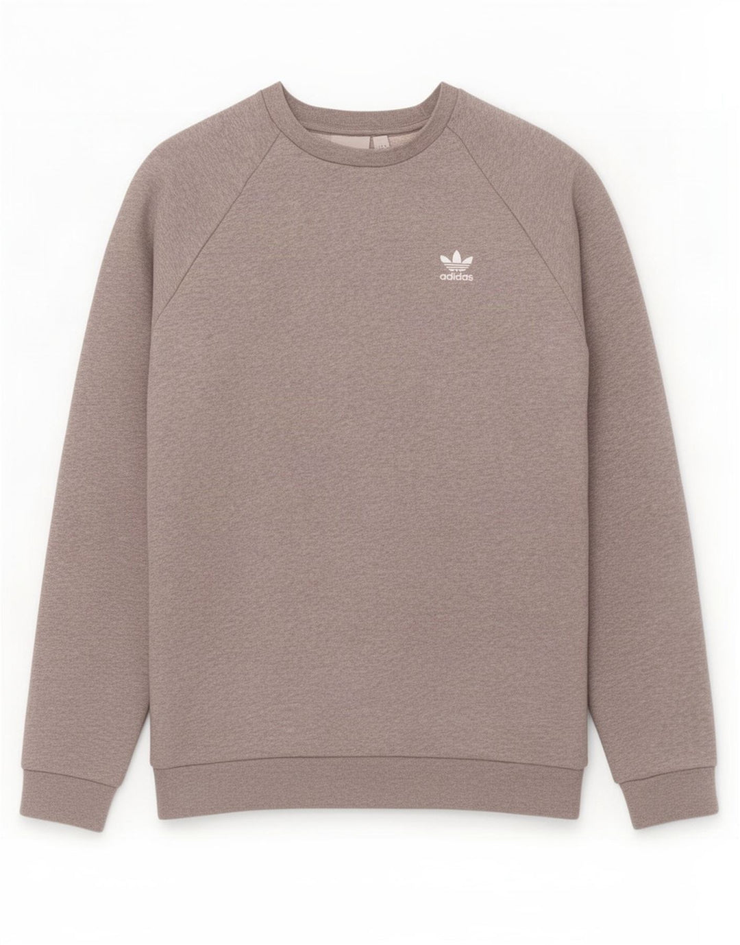 Adidas Mens Sweatshirt Jumper Medium Grey Flecked Cotton