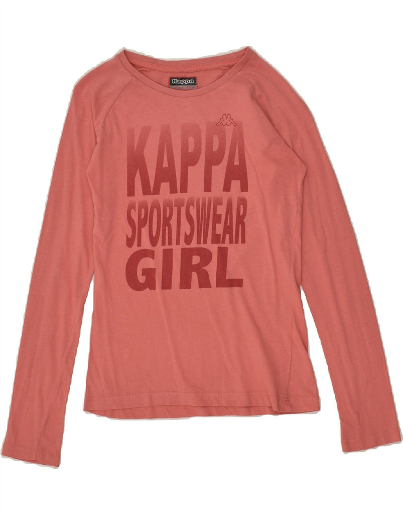 KAPPA Girls Graphic Top Long Sleeve 11-12 Years Pink | Vintage Kappa | Thrift | Second-Hand Kappa | Used Clothing | Messina Hembry 