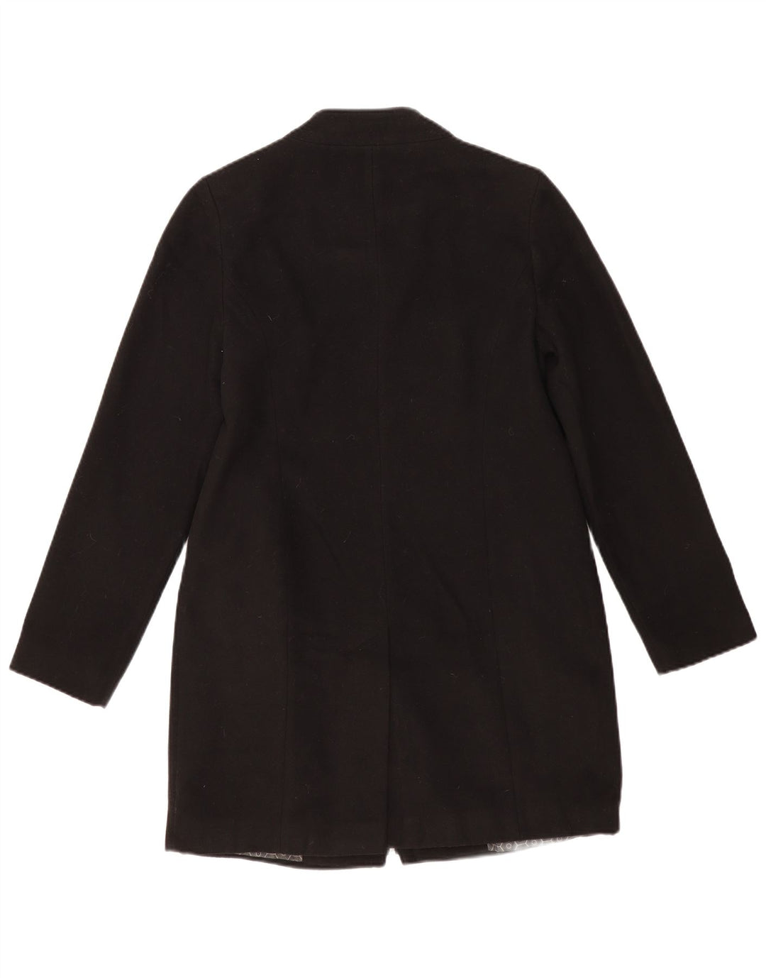 Marks & Spencer Womens Overcoat UK 12 Medium Black Polyester