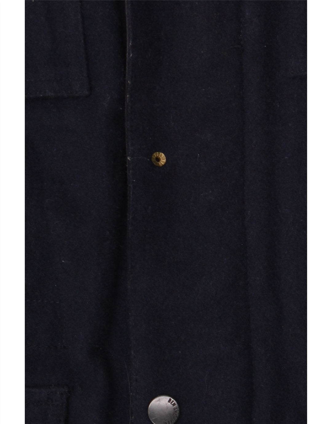 BEN SHERMAN Mens Utility Jacket UK 38 Medium Navy Blue Wool Vintage Ben Sherman and Second-Hand Ben Sherman from Messina Hembry 